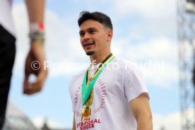 25.05.25 VfB Stuttgart Feier und Autokorso DFB-Pokal Sieg Stuttgart Schlossplatz