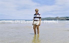 19.06.82 WM 1982 DFB Spieler am Strand