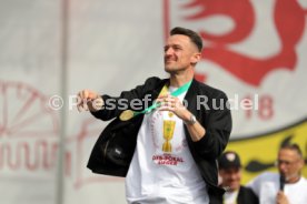25.05.25 VfB Stuttgart Feier und Autokorso DFB-Pokal Sieg Stuttgart Schlossplatz