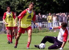 VfB Stuttgart Training li. Pavel Kuka re. Franz Wohlfahrt Foto Rudel