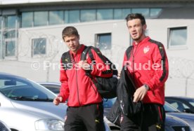 VfB Stuttgart Abflug Kurztrainingslager Mallorca am Flughafen Stuttgart
