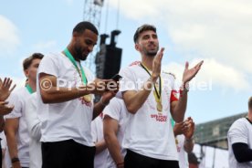 25.05.25 VfB Stuttgart Feier und Autokorso DFB-Pokal Sieg Stuttgart Schlossplatz
