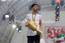 25.05.25 VfB Stuttgart Feier und Autokorso DFB-Pokal Sieg Stuttgart Schlossplatz