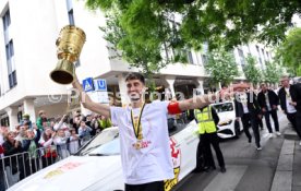 25.05.25 VfB Stuttgart Feier und Autokorso DFB-Pokal Sieg Stuttgart Schlossplatz
