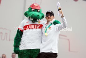 25.05.25 VfB Stuttgart Feier und Autokorso DFB-Pokal Sieg Stuttgart Schlossplatz