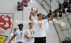 25.05.25 VfB Stuttgart Feier und Autokorso DFB-Pokal Sieg Stuttgart Schlossplatz