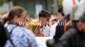 25.05.25 VfB Stuttgart Feier und Autokorso DFB-Pokal Sieg Stuttgart Schlossplatz