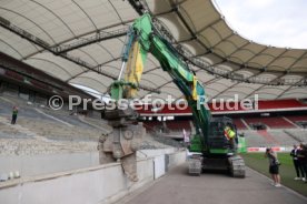 03.06.22 VfB Stuttgart Baggerbiss Umbau Mercedes-Benz Arena Haupttribüne