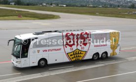 25.05.25 VfB Stuttgart Ankunft Flughafen Stuttgart aus Berlin DFB-Pokal Sieg