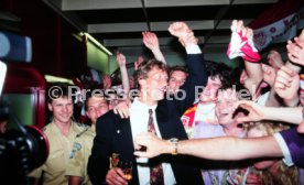 16.05.1992 VfB Stuttgart Meisterschaft Empfang Flughafen