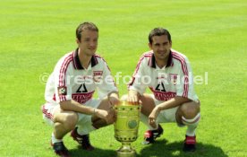15.07.97 VfB Stuttgart Fototermin DFB-Pokal Sieger 1997