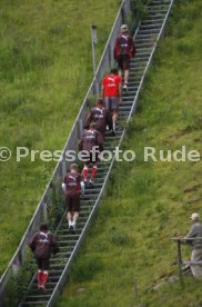 VFB Stuttgart Fitnesstest Skisprungschanze