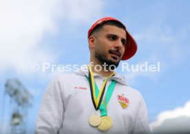 25.05.25 VfB Stuttgart Feier und Autokorso DFB-Pokal Sieg Stuttgart Schlossplatz