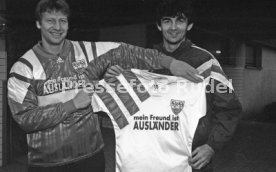 10.11.92 VfB Stuttgart Trikot Aktion mein Freund ist Ausl&auml;nder