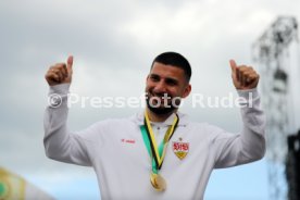 25.05.25 VfB Stuttgart Feier und Autokorso DFB-Pokal Sieg Stuttgart Schlossplatz