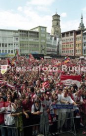 15.06.97 VfB Stuttgart Empfang am Rathaus DFB-Pokal Sieg 1997