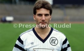 30.07.90 Karlsruher SC Fototermin Saison 1990/1991