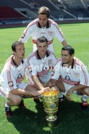 15.07.97 VfB Stuttgart Fototermin DFB-Pokal Sieger 1997