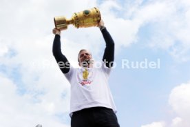 25.05.25 VfB Stuttgart Feier und Autokorso DFB-Pokal Sieg Stuttgart Schlossplatz