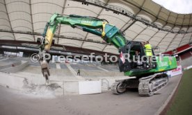 03.06.22 VfB Stuttgart Baggerbiss Umbau Mercedes-Benz Arena Haupttribüne