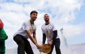 25.05.25 VfB Stuttgart Feier und Autokorso DFB-Pokal Sieg Stuttgart Schlossplatz