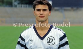 30.07.90 Karlsruher SC Fototermin Saison 1990/1991