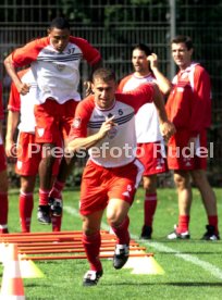 VfB Stuttgart Training li. Didi re. Marcelo Bordon Foto Rudel