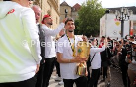 25.05.25 VfB Stuttgart Feier und Autokorso DFB-Pokal Sieg Stuttgart Schlossplatz
