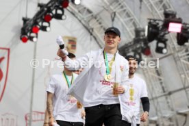 25.05.25 VfB Stuttgart Feier und Autokorso DFB-Pokal Sieg Stuttgart Schlossplatz