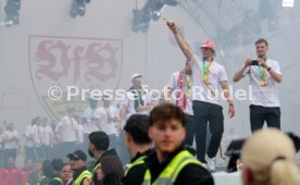 25.05.25 VfB Stuttgart Feier und Autokorso DFB-Pokal Sieg Stuttgart Schlossplatz