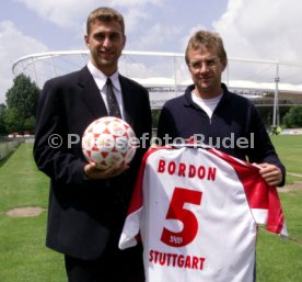 VfB Stuttgart li. Marcelo Jose Bordon re. Ralf Rangnick Foto Rudel