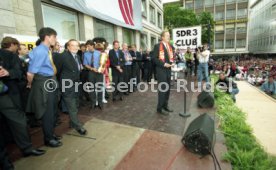 15.06.97 VfB Stuttgart Empfang am Rathaus DFB-Pokal Sieg 1997