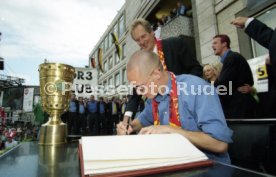 15.06.97 VfB Stuttgart Empfang am Rathaus DFB-Pokal Sieg 1997