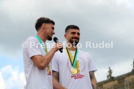 25.05.25 VfB Stuttgart Feier und Autokorso DFB-Pokal Sieg Stuttgart Schlossplatz