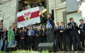 15.06.97 VfB Stuttgart Empfang am Rathaus DFB-Pokal Sieg 1997