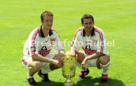 15.07.97 VfB Stuttgart Fototermin DFB-Pokal Sieger 1997