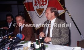 16.01.90 VfB Stuttgart PK Vorstellung Manager Hoene&szlig;