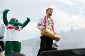 25.05.25 VfB Stuttgart Feier und Autokorso DFB-Pokal Sieg Stuttgart Schlossplatz