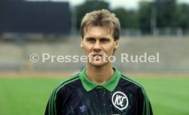 30.07.90 Karlsruher SC Fototermin Saison 1990/1991