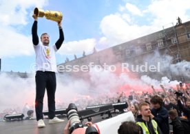 25.05.25 VfB Stuttgart Feier und Autokorso DFB-Pokal Sieg Stuttgart Schlossplatz
