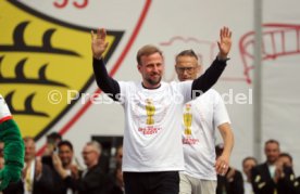 25.05.25 VfB Stuttgart Feier und Autokorso DFB-Pokal Sieg Stuttgart Schlossplatz