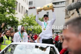 25.05.25 VfB Stuttgart Feier und Autokorso DFB-Pokal Sieg Stuttgart Schlossplatz