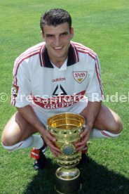 15.07.97 VfB Stuttgart Fototermin DFB-Pokal Sieger 1997