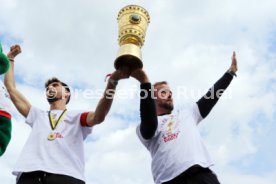 25.05.25 VfB Stuttgart Feier und Autokorso DFB-Pokal Sieg Stuttgart Schlossplatz