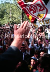 17.05.1992 VfB Stuttgart Meisterschaft Autokorso