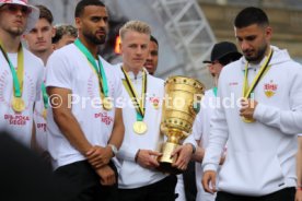 25.05.25 VfB Stuttgart Feier und Autokorso DFB-Pokal Sieg Stuttgart Schlossplatz