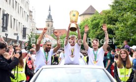 25.05.25 VfB Stuttgart Feier und Autokorso DFB-Pokal Sieg Stuttgart Schlossplatz