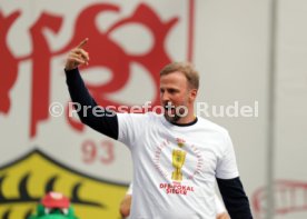 25.05.25 VfB Stuttgart Feier und Autokorso DFB-Pokal Sieg Stuttgart Schlossplatz