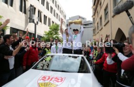 25.05.25 VfB Stuttgart Feier und Autokorso DFB-Pokal Sieg Stuttgart Schlossplatz