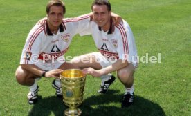 15.07.97 VfB Stuttgart Fototermin DFB-Pokal Sieger 1997
